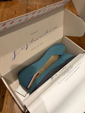 Rothy's Teal Slip-On Flats